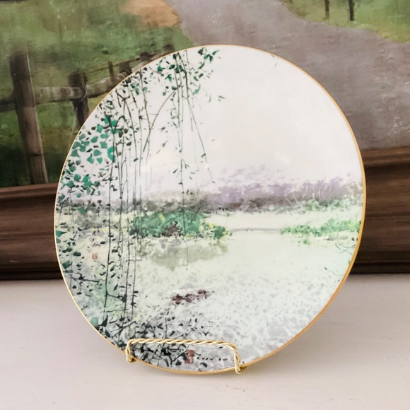 "Lake of Mists" By Chen Chi 10.5" Royal Doulton 1980 Art Plate #7001 Bone China - Picture 11 of 12